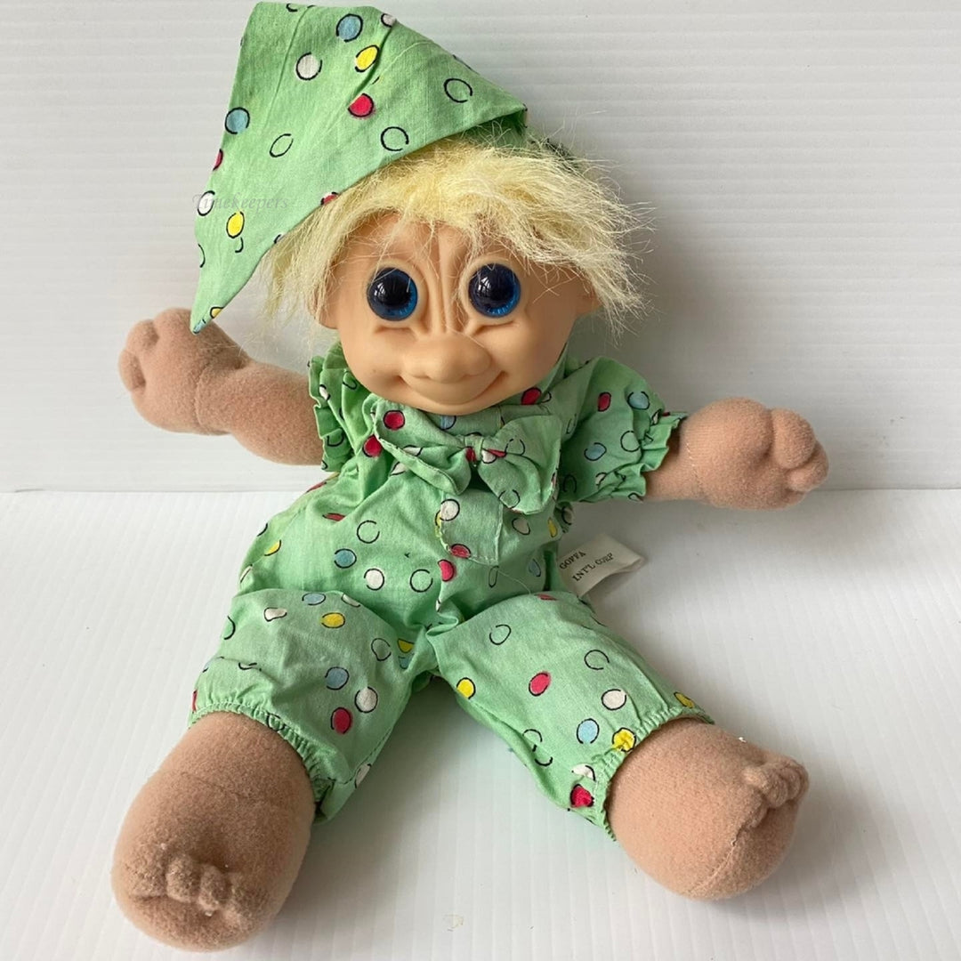 m547 Vintage Soft Body Green Outfit Doll Collectible Troll Toy 1990's