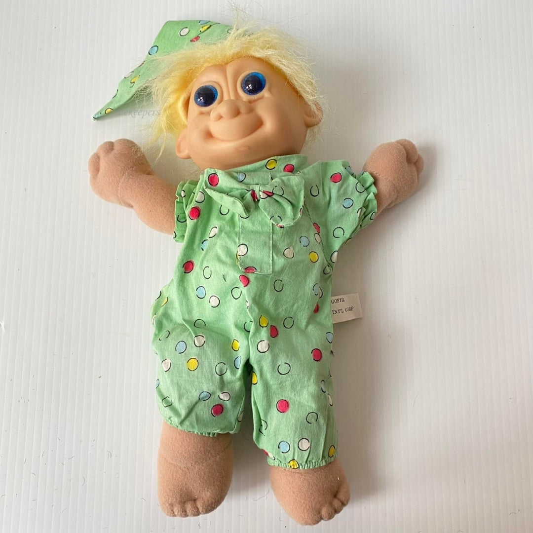 m547 Vintage Soft Body Green Outfit Doll Collectible Troll Toy 1990's