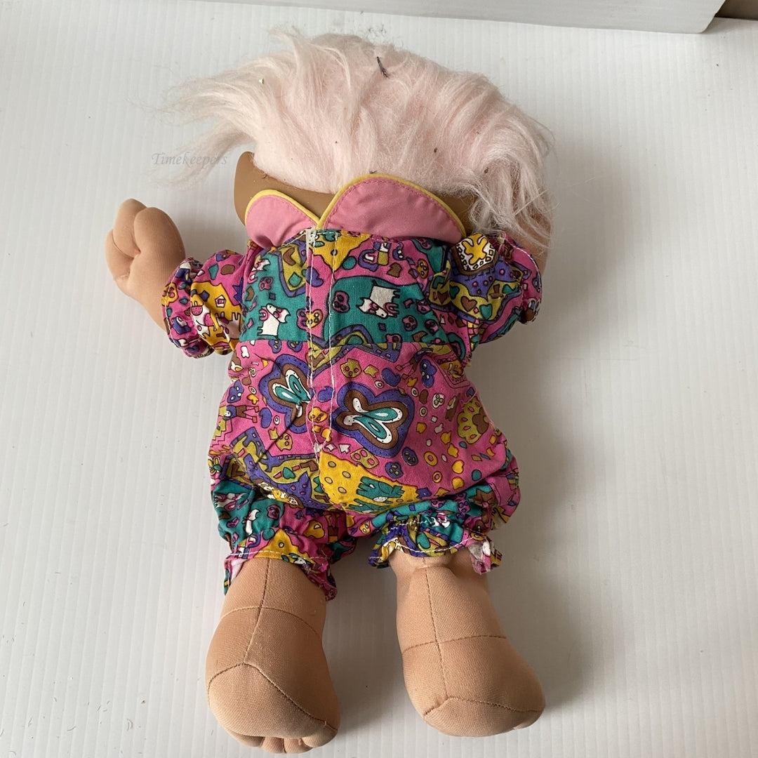 m548 Vintage Soft Body Pink Outfit Doll Collectible Troll Toy 1990's