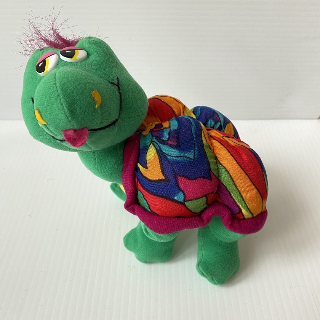 m555 Vintage Rare 1996 Funny Turtle Soft Stuffed Animal Toy Collectible