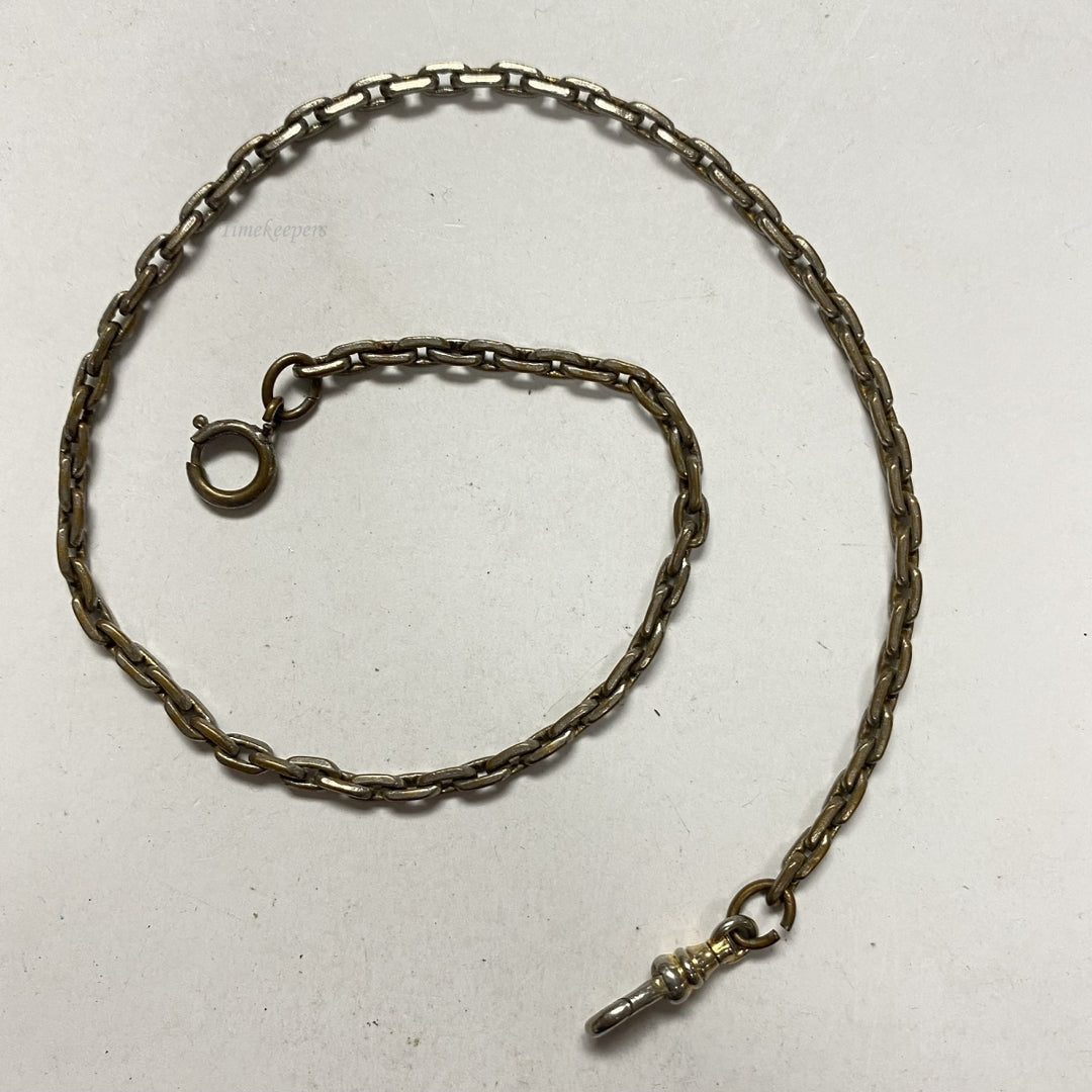m614 Antique Gold Filled Vest Pocket Watch Link Chain 13"