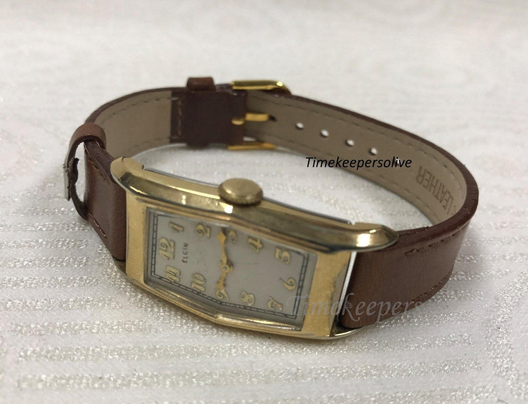 a251 Vintage Original Elgin USA Base Metal Hand-Winding Wrist Watch