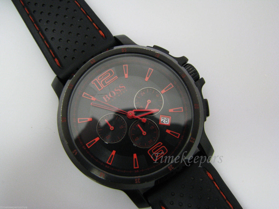 c150 Fantastic Men's Boss Chronograph Watch by Hugo Boss in Black &amp; Red