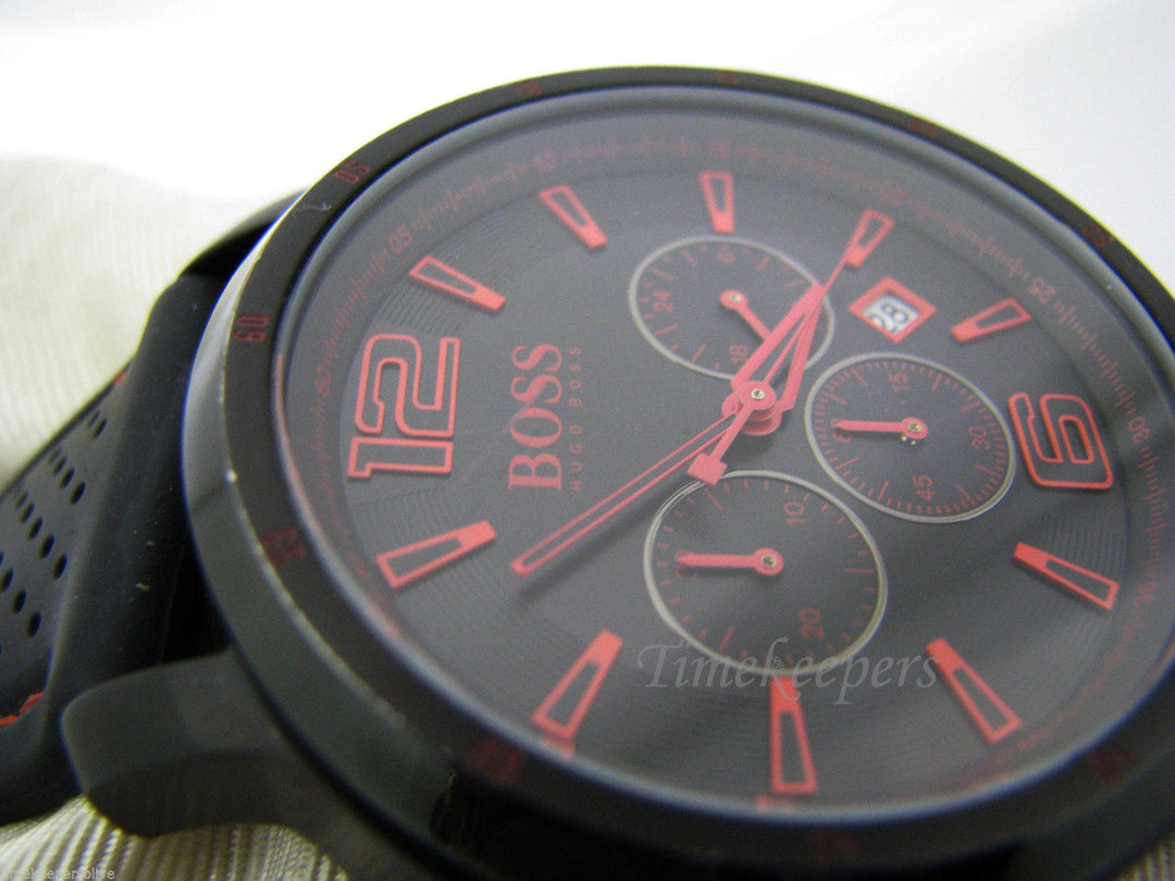 c150 Fantastic Men's Boss Chronograph Watch by Hugo Boss in Black &amp; Red