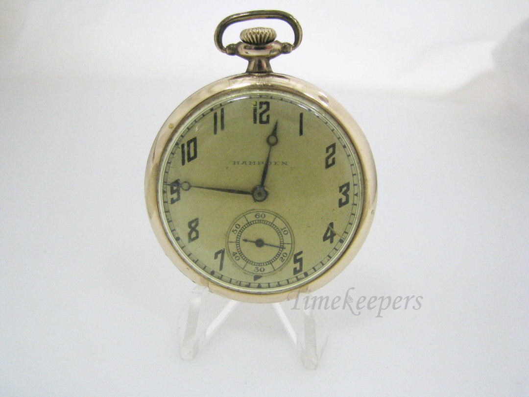 a470 Vintage 1918 Hampden Pocket Watch - Gold Filled