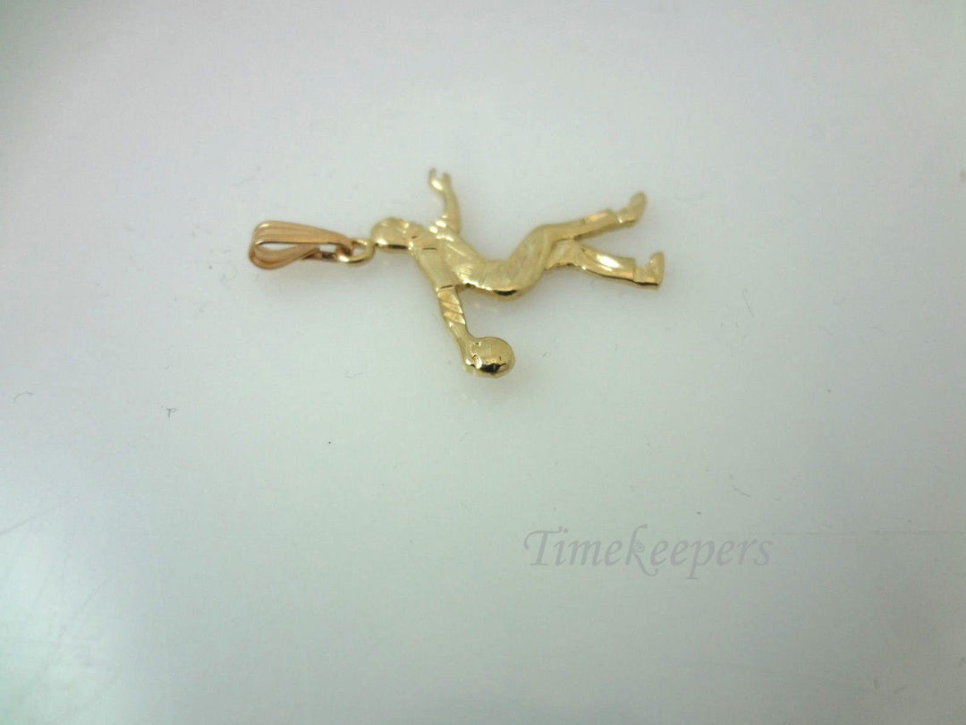 b080 14k Yellow Gold Bowler Charm or Pendant