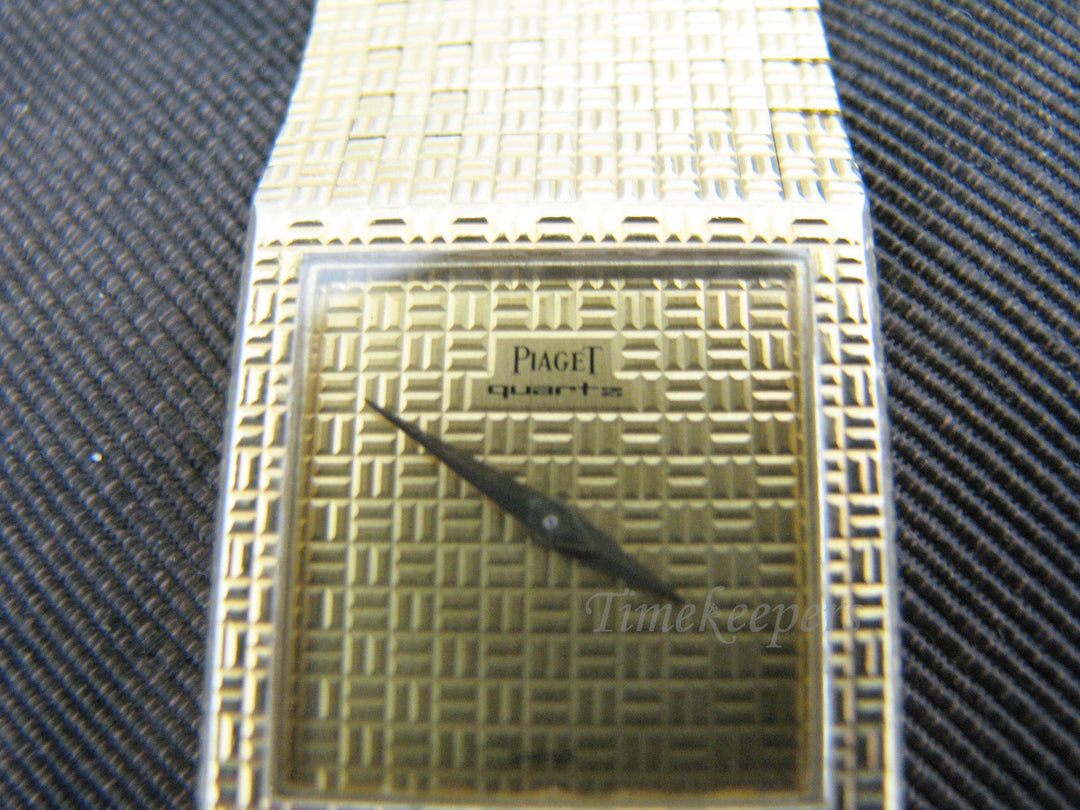 a463 18k Yellow Gold Piaget Quartz Bracelet Watch from 1970s