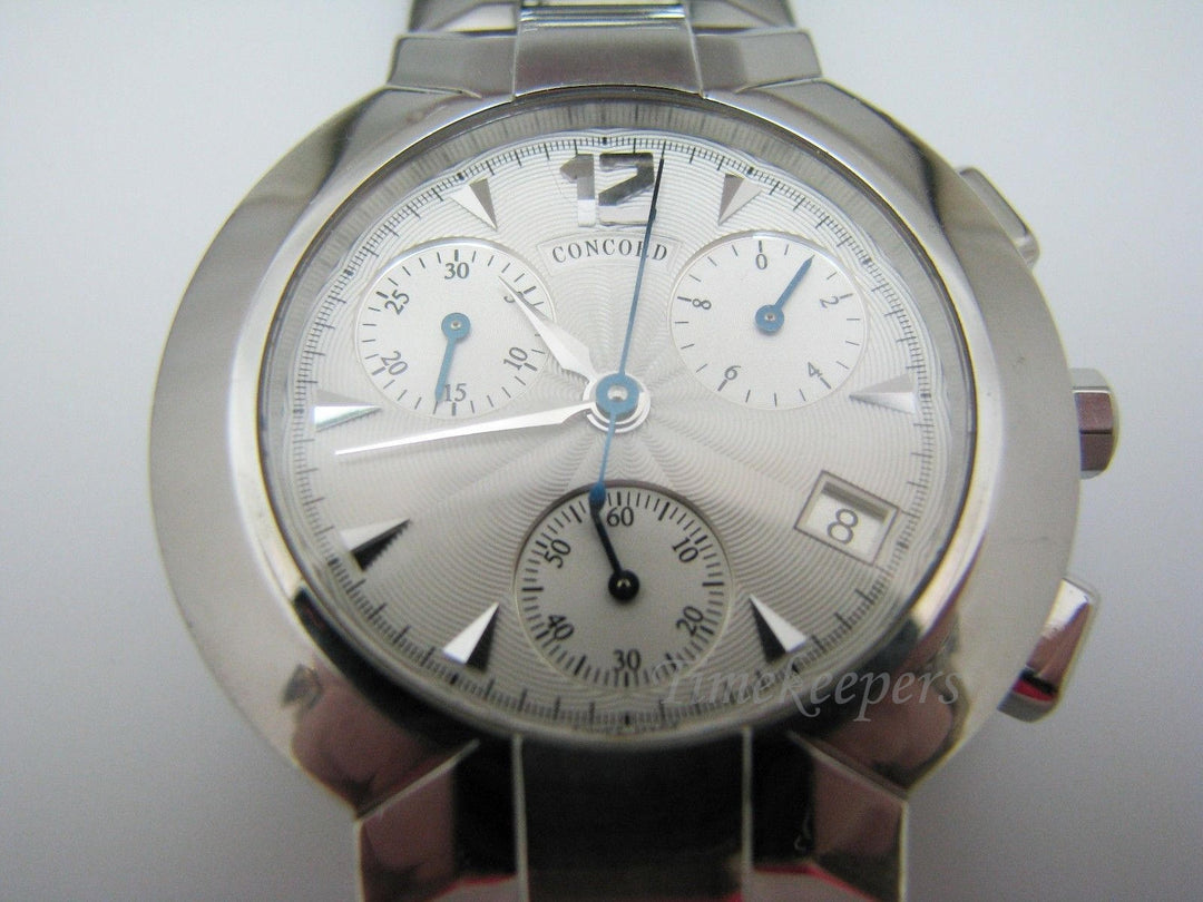 a779 Vintage Men's Concord La Scala Chronograph Stainless Steel Watch