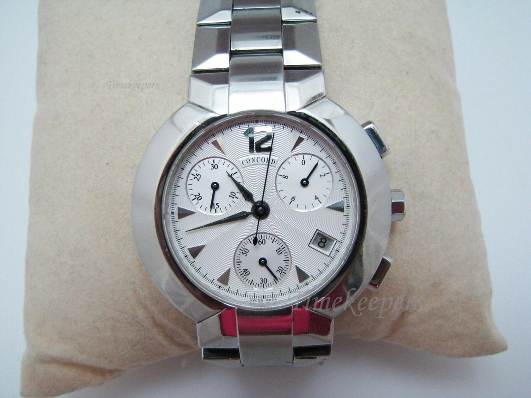 a779 Vintage Men's Concord La Scala Chronograph Stainless Steel Watch