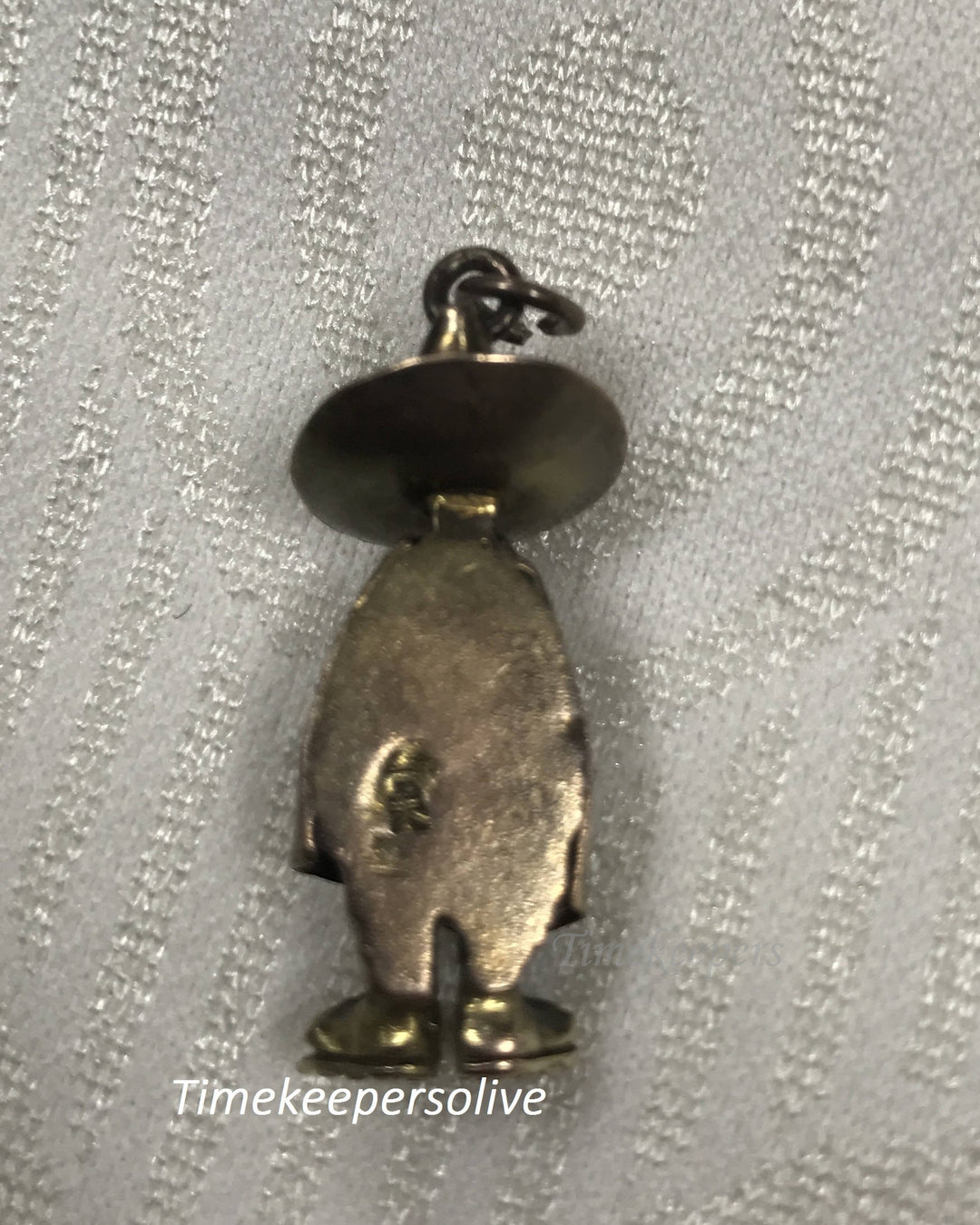 a632 Cute Vintage 14k Gold Sombrero Man Charm Pendant Perfect Collectible Gift