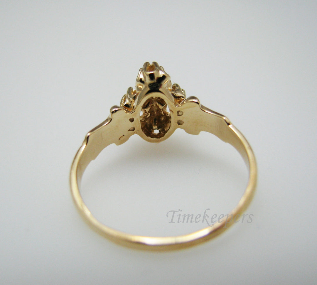 a982 Beautiful 14k Yellow Gold (4) Diamond Ring