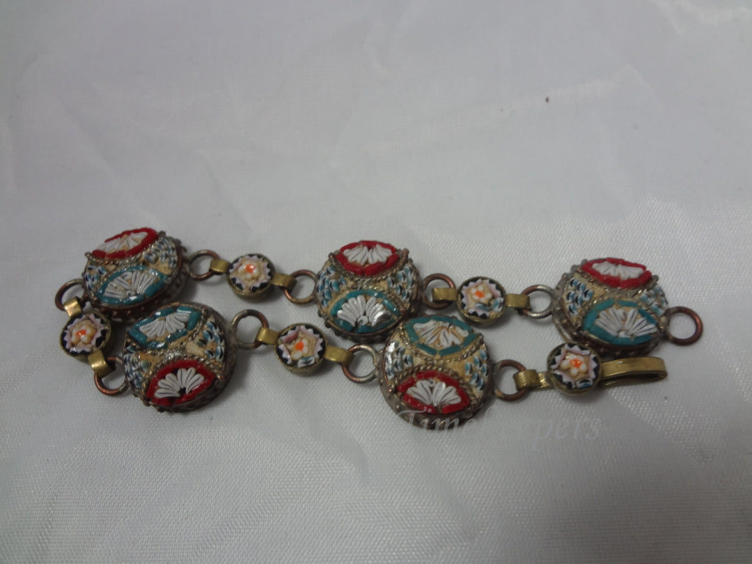 c444 Vintage Women's Micro Mosaic Bracelet