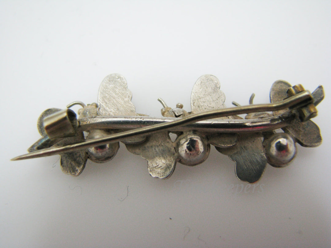 a919 Pretty Little Butterfly Vintage Brooch in Sterling Silver