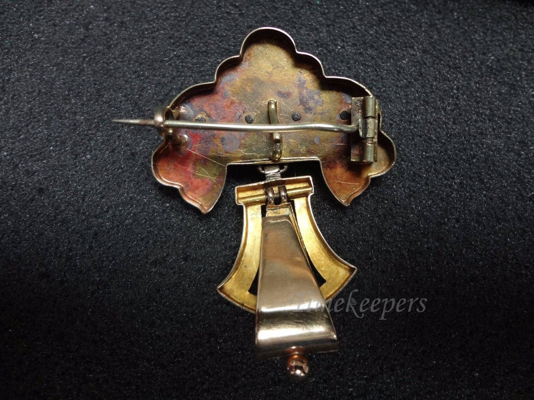 a778 Beautiful Vintage 14k Yellow Gold- Brooch Pin