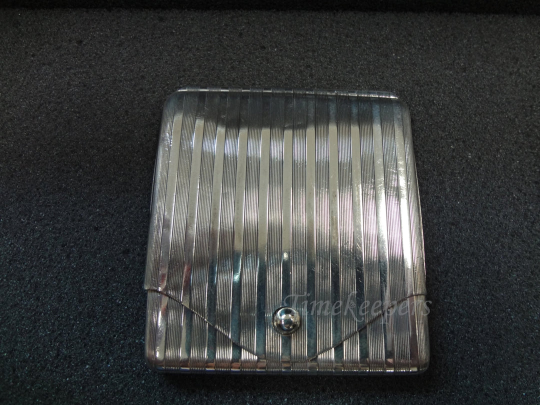 c312 Beautiful Vintage Sterling Silver Vesta Case, Wallet, or Card Case