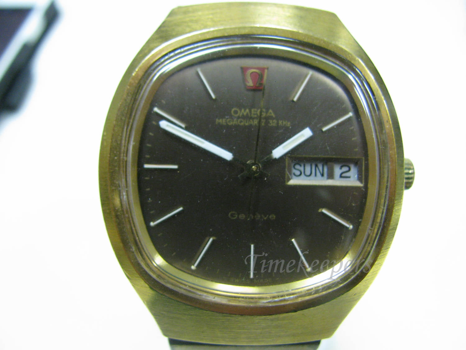 a1031 Vintage 70's 80's Omega Quartz 32 KHz Geneve Gold Filled 8