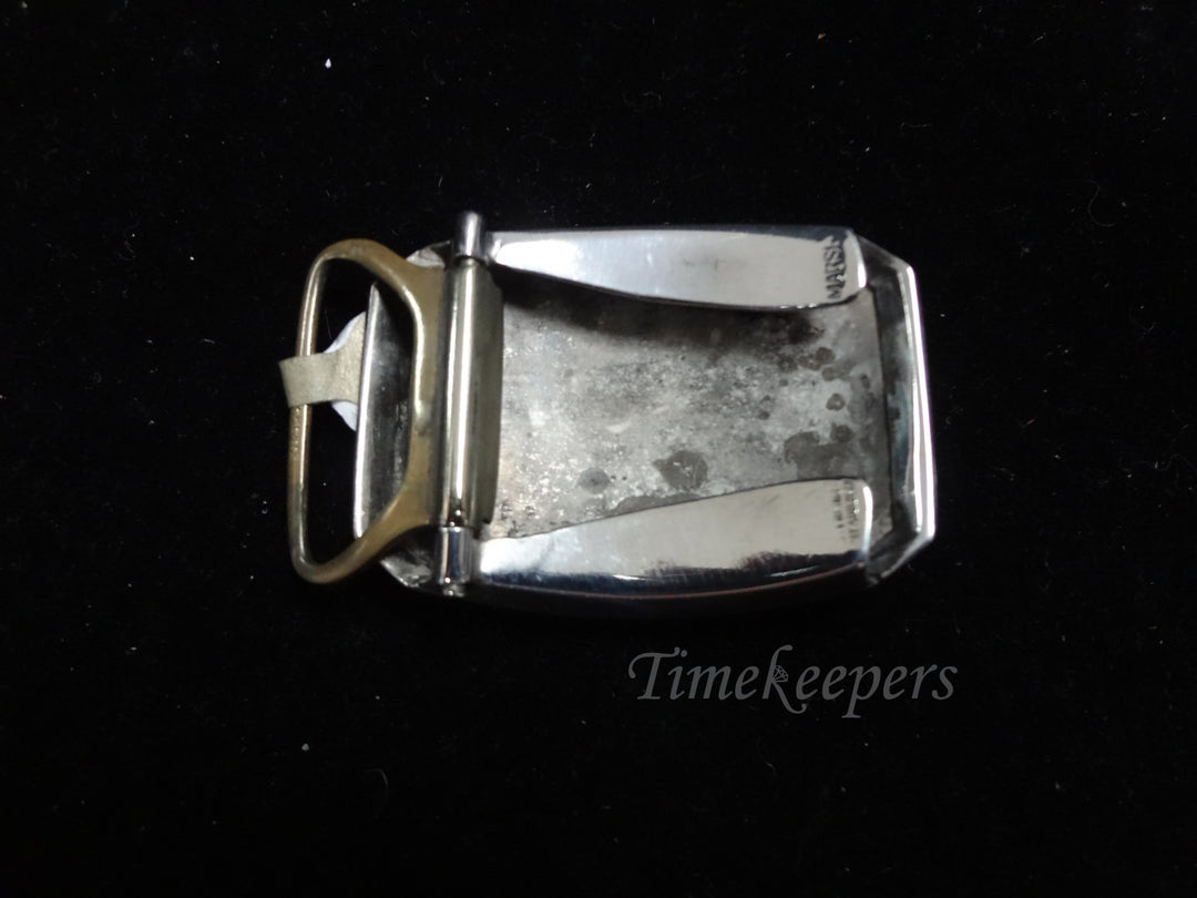 c363 Vintage Belt Buckle in Sterling Silver with Gold Plating