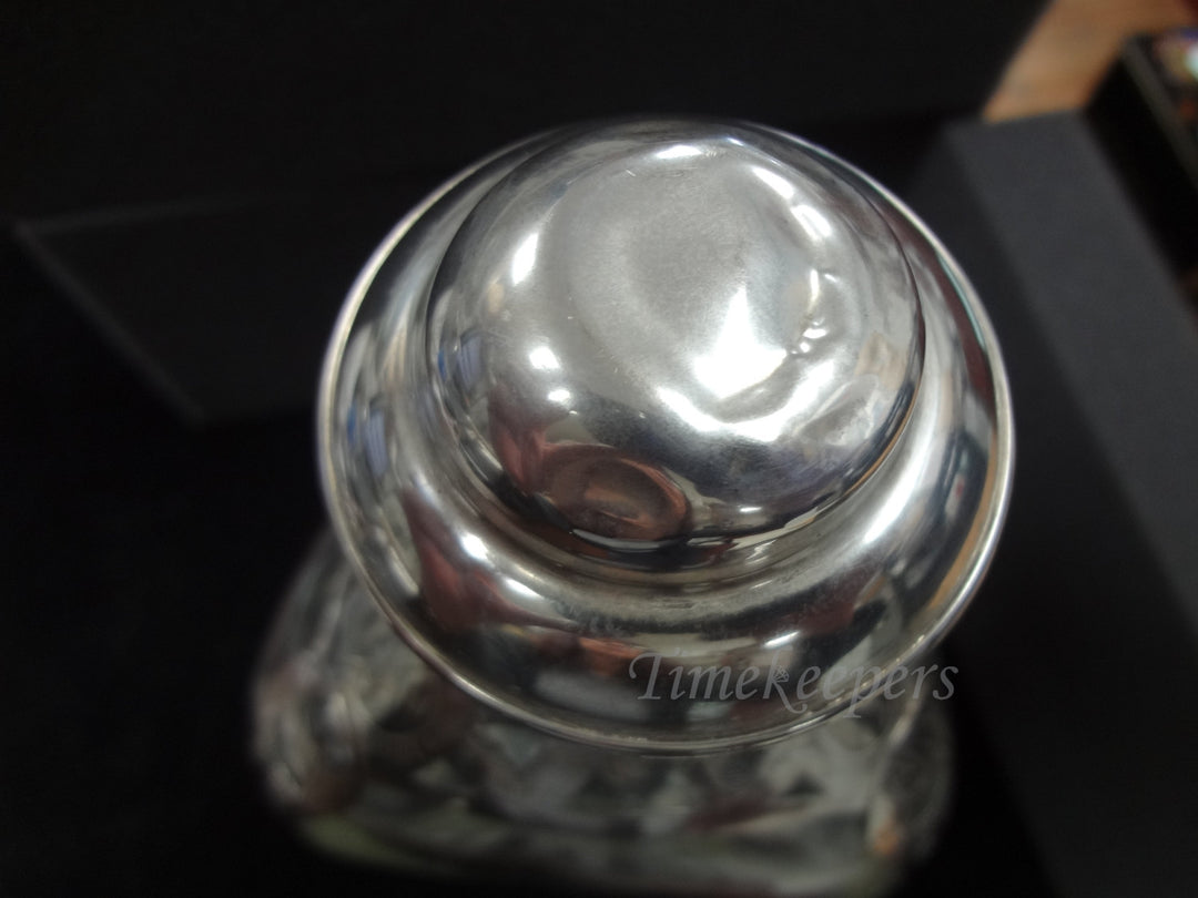 c595 Haig Dimple Pinch Bottle With Sterling Overlay
