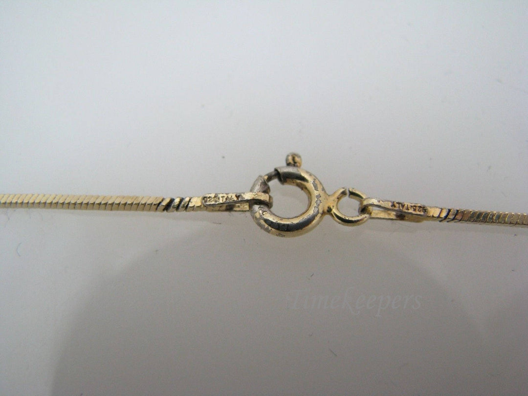 a444 Sterling Silver Chain with Gold Wash