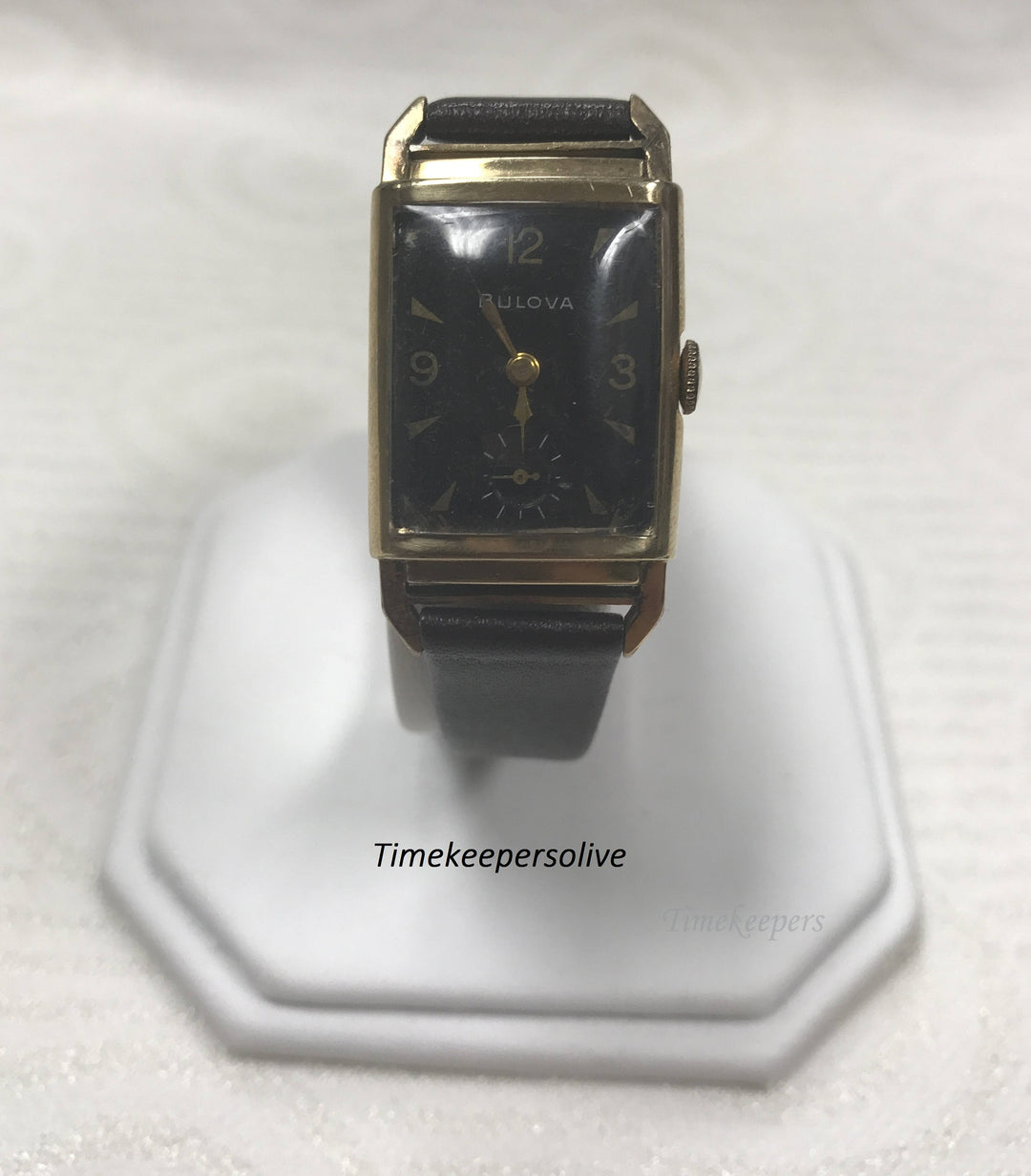 a048 Vintage Original Authentic Bulova Swiss 10K Rolled Gold Plate Wrist Watch