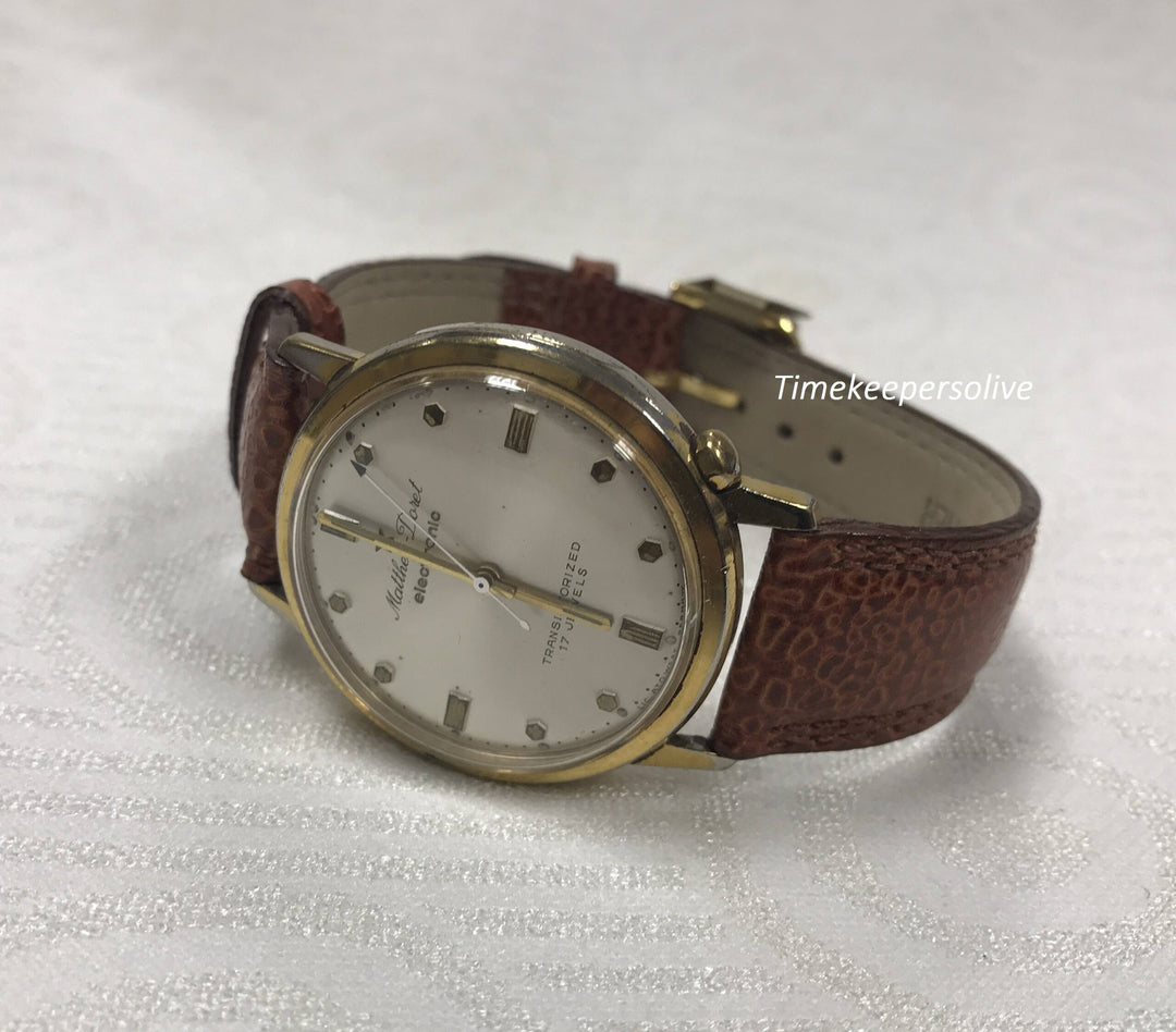 a026 Vintage Original 1950s Matthey Doret Electronic Transistored 17J Wrist Watch