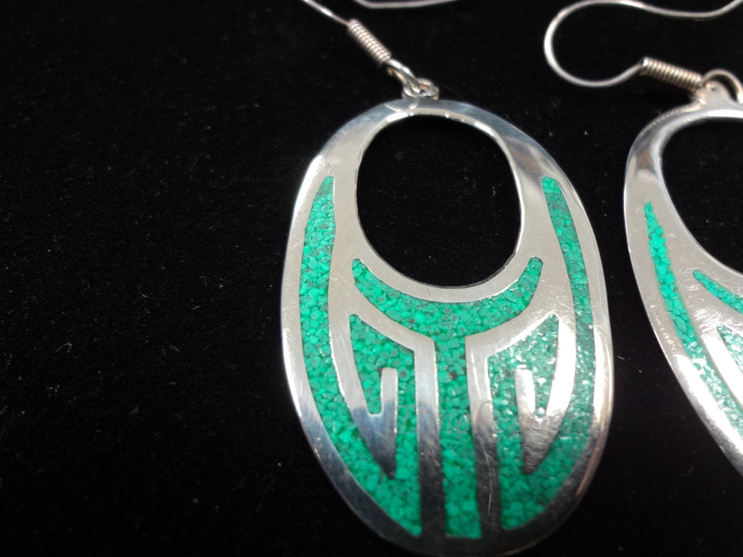 a1001 Beautiful Sterling Silver and Turquoise Earrings