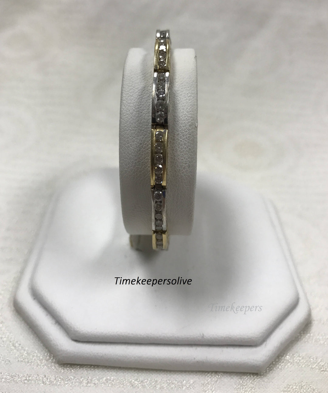 a168 Vintage 14k Yellow White Gold Round 70 Diamond 2.5tcw Elegant Bracelet