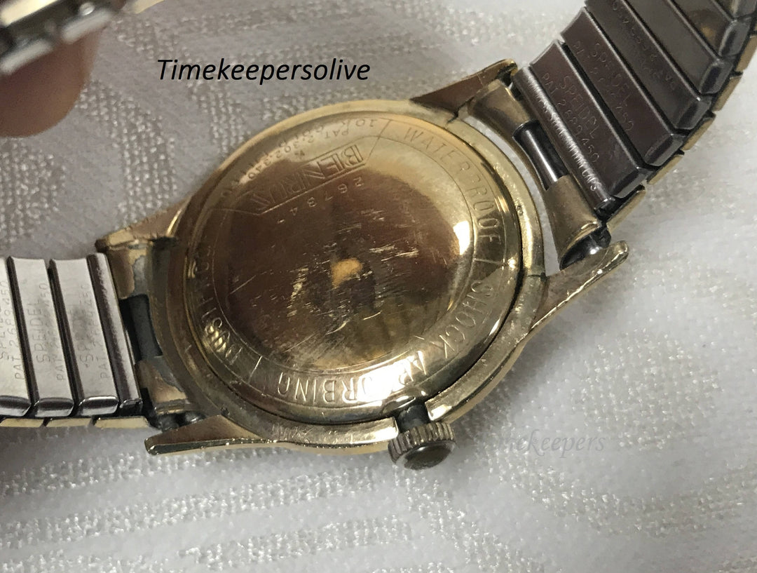 a263 Vintage Original Benrus Shock Absorber Mechanical Waterproof 10k GF Watch
