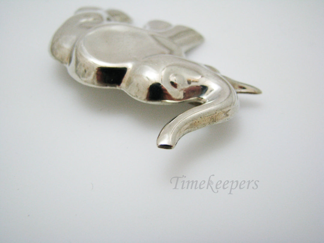 c333 Nice vintage Sterling Silver Elephant Brooch from Mexico