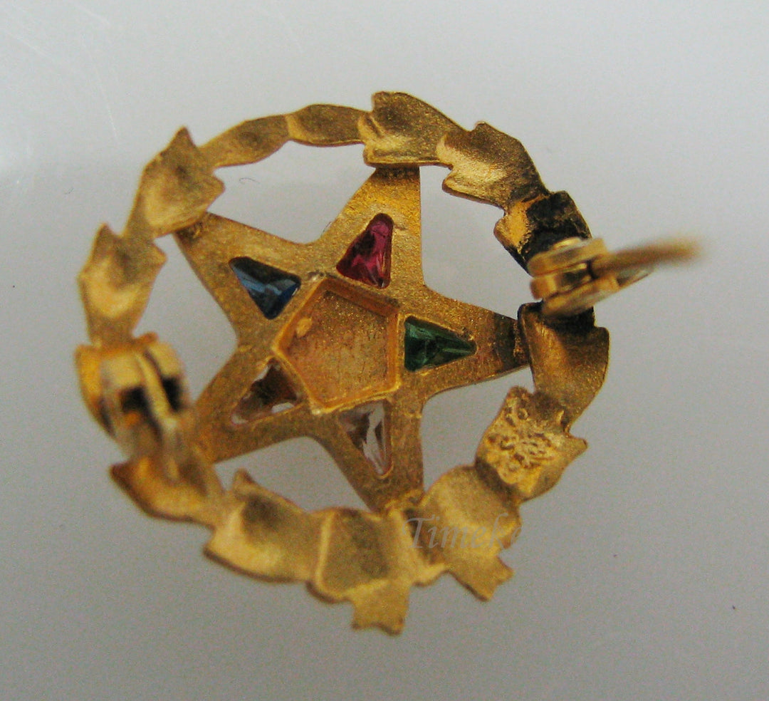 a690 DES 10k Gold Eastern Star Lapel Pin