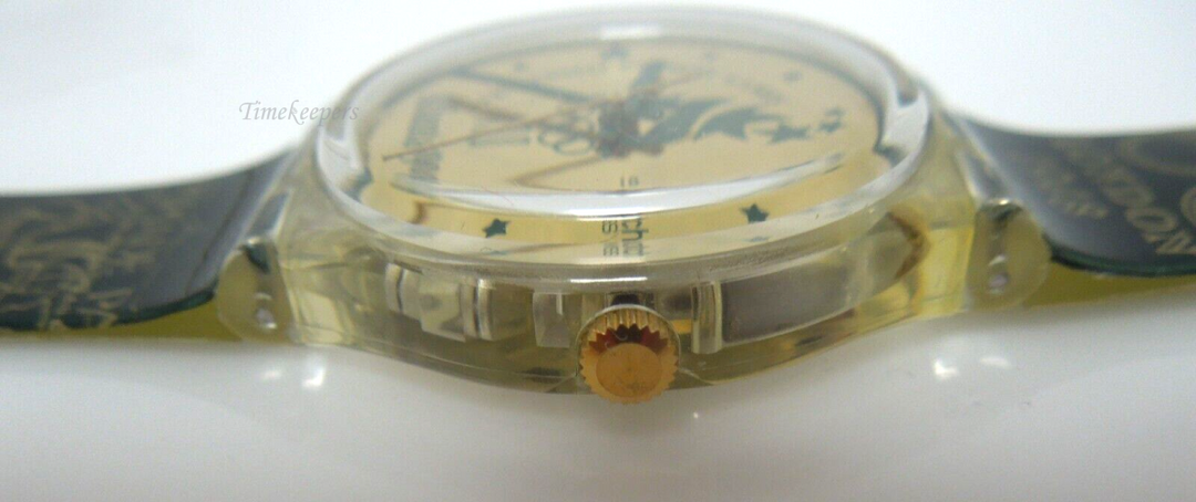 s479 SWATCH Watch "Dan Jansen / Atlanta 1996" GZ136 1994 Retro Green Gold