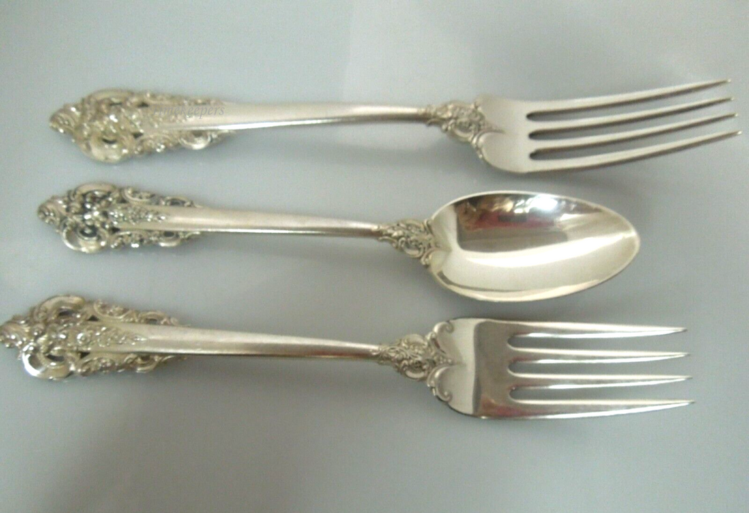 t093 Wallace Grande Baroque Sterling Silver Forks and Spoon