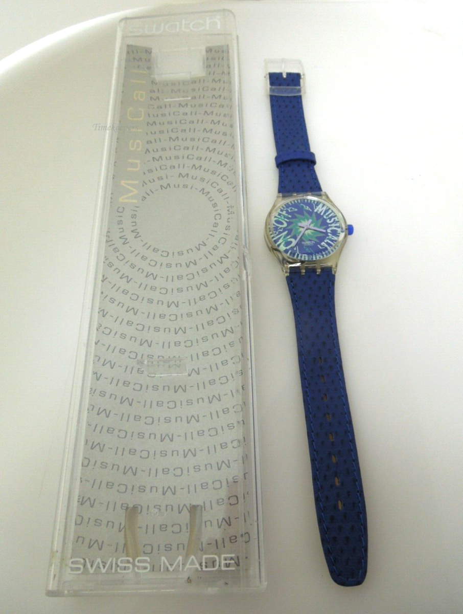 s498 Swatch+Musicall+SLK100 Tone IN Blue + New in Box