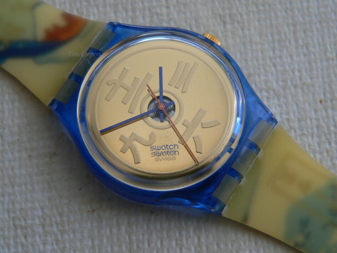 s484 1994 Vintage Swatch Watch The Lake GN138  