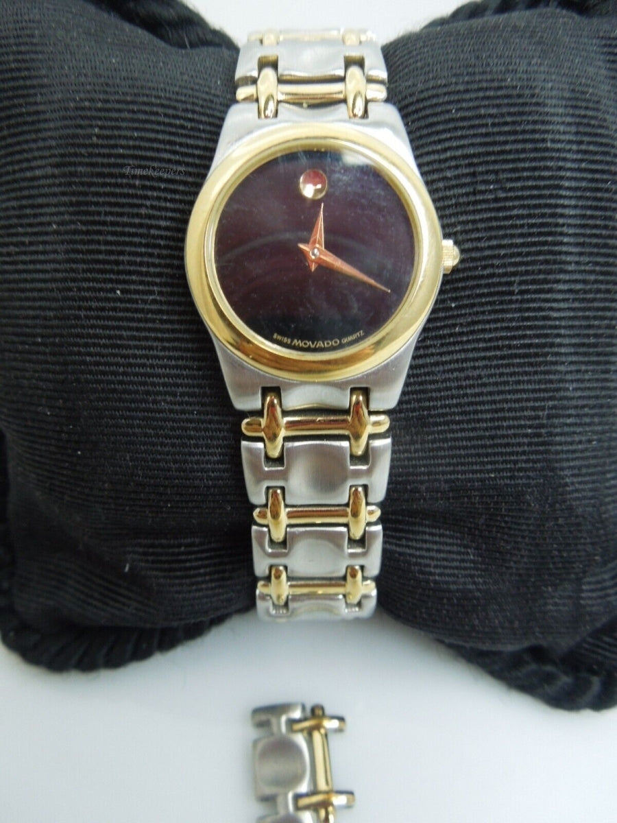 t039 Movado 81. E4. 9825 Women's Ladies Two Tone Quartz Watch