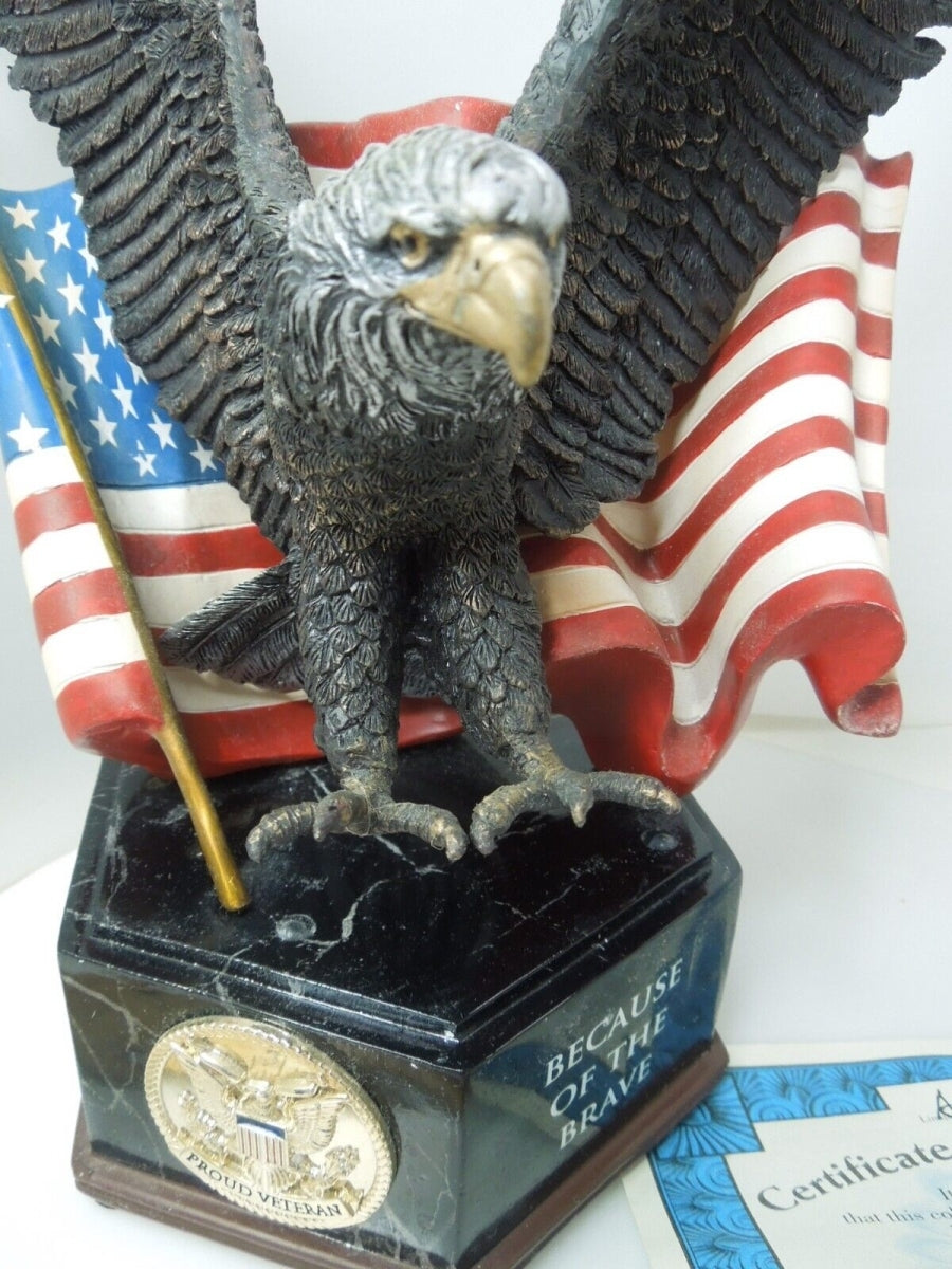 s515 Pride of America Veterans Tribute Sculpture with lights and Certification of Authenticity