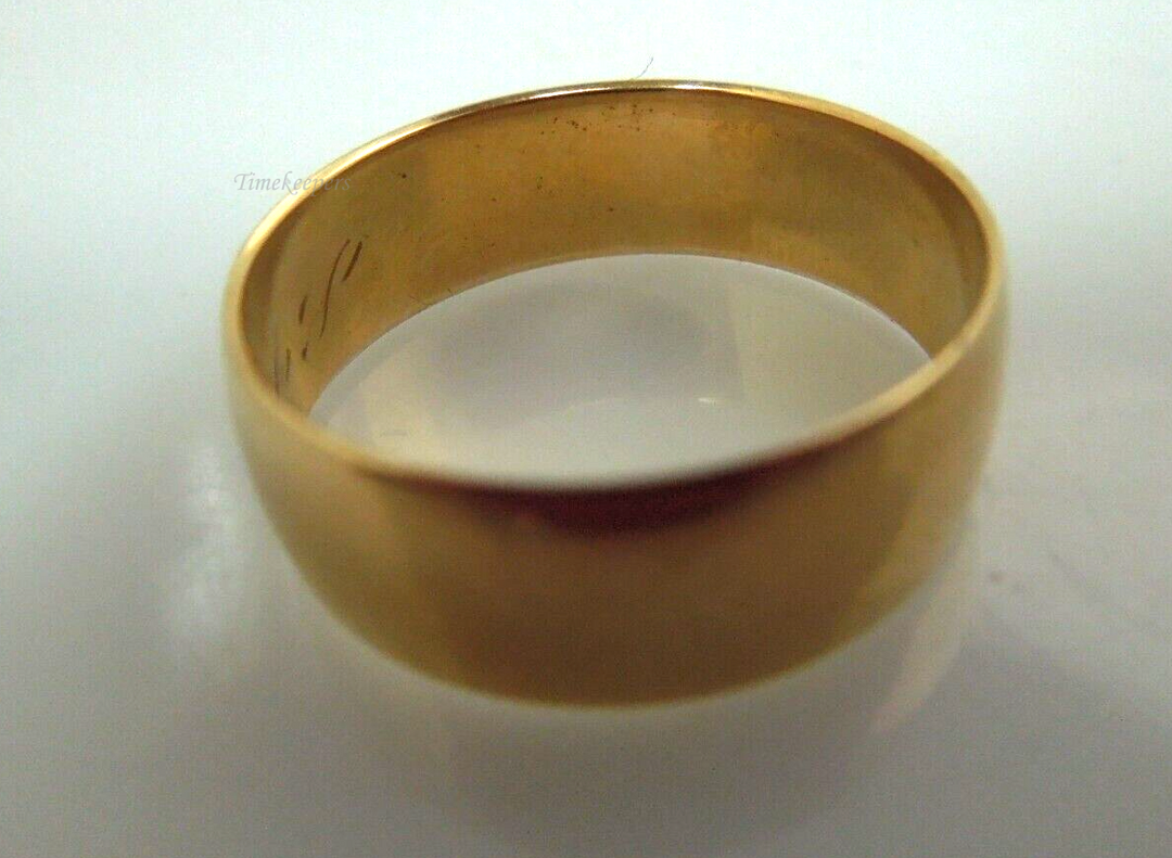 t110 14kt Yellow Gold Wedding Band 8 3/4(US) Signed