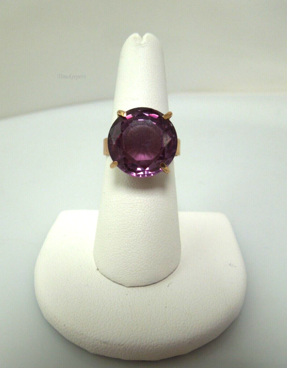 t017 14kt Rose Gold Spinel Ring Size 8 3/4(US) 7.2g,14kt Ring,14kt Rose Gold Ring