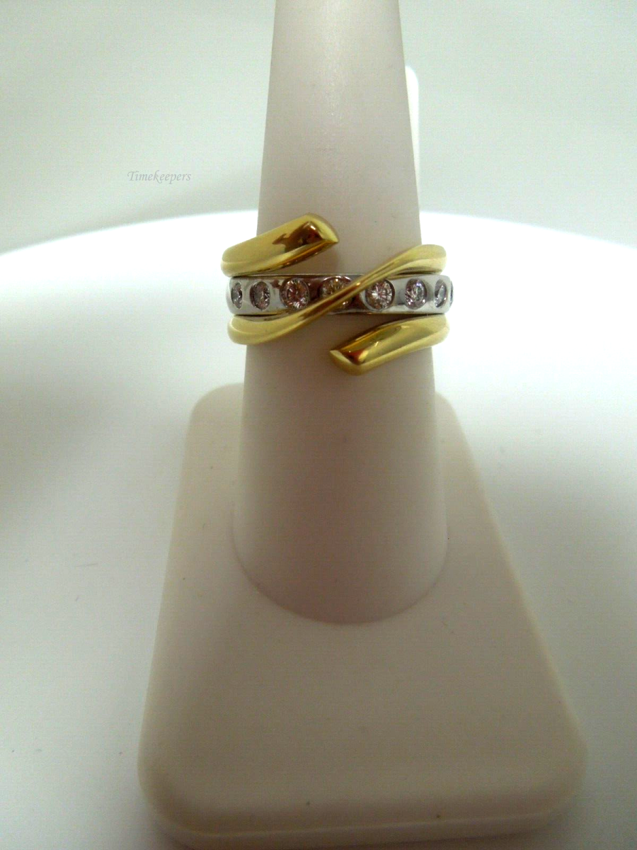 s153 Georg Jensen MAGIC Ring Combination 18 KT. Yellow Gold, 18 KT. White Gold, White Diamonds