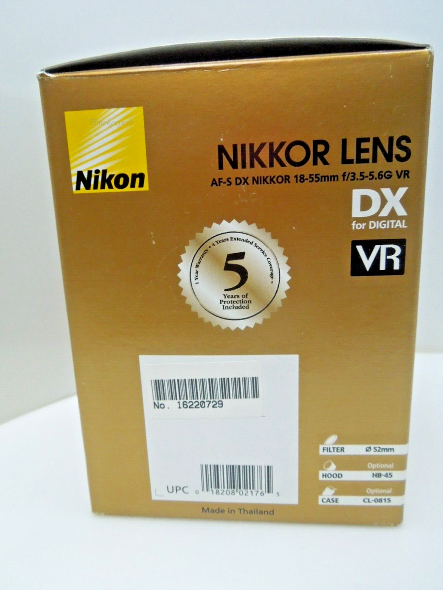 s615 Nikon Nikkor AF-P 18-55mm f/3.5-5.6G VR Lens -DX for Digital Black Pre-owned in Original Box  