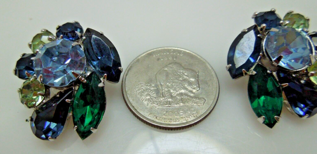 s641 Vintage Juliana Rhinestones Tara Clip On Earrings