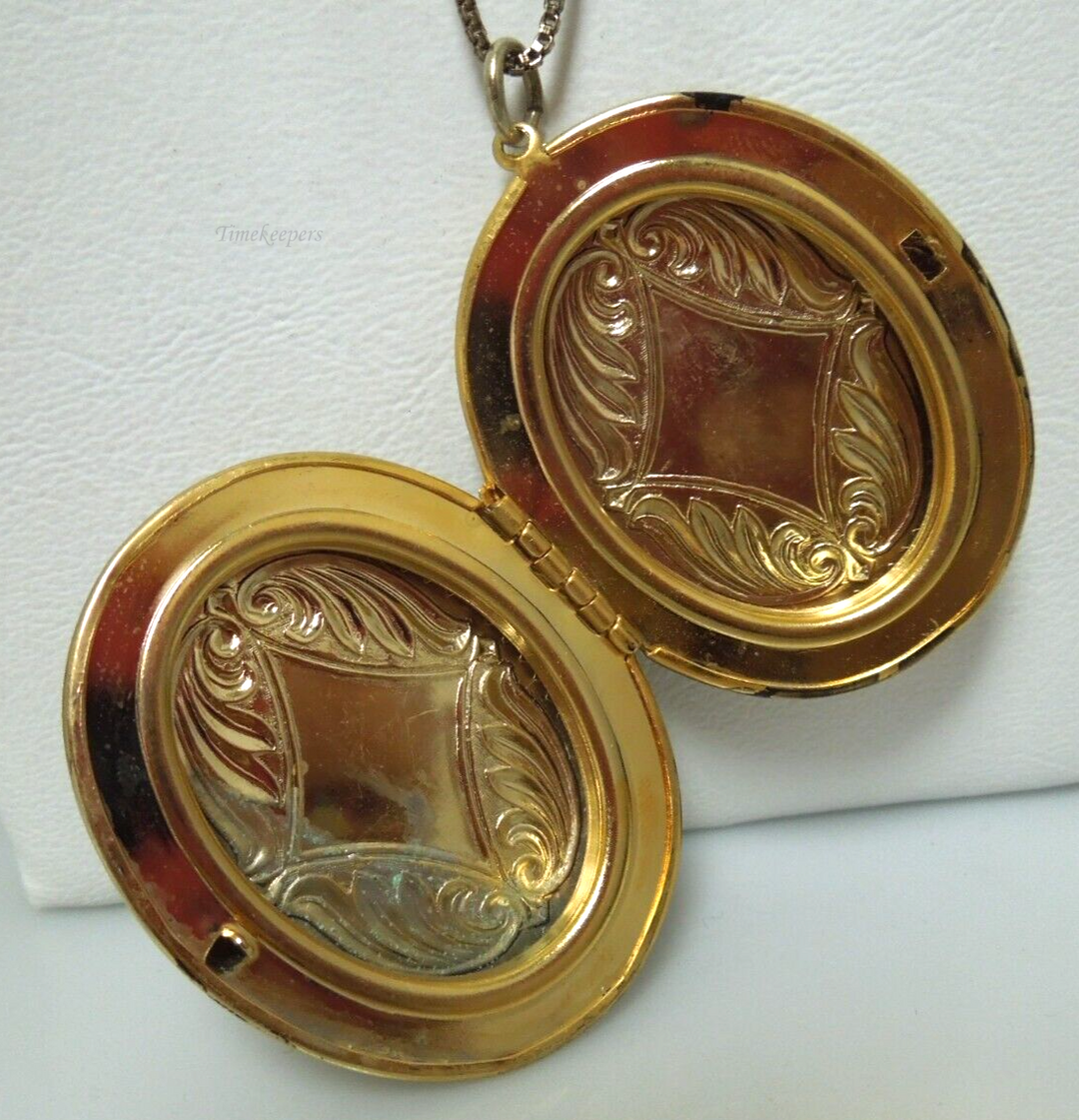 s892 Vintage Cameo Locket on Chain, Gold Filled Metal and Resin Faux Cameo, Queenly Medieval Jewels, 1970s