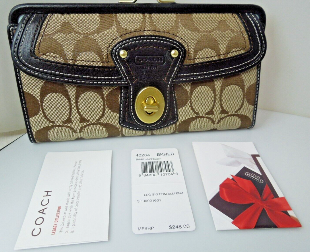 Coach discount turnlock wallet