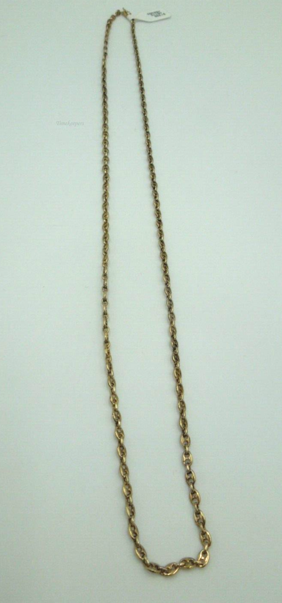 t227 24" Unisex 14kt Yellow Gold Anchor Chain