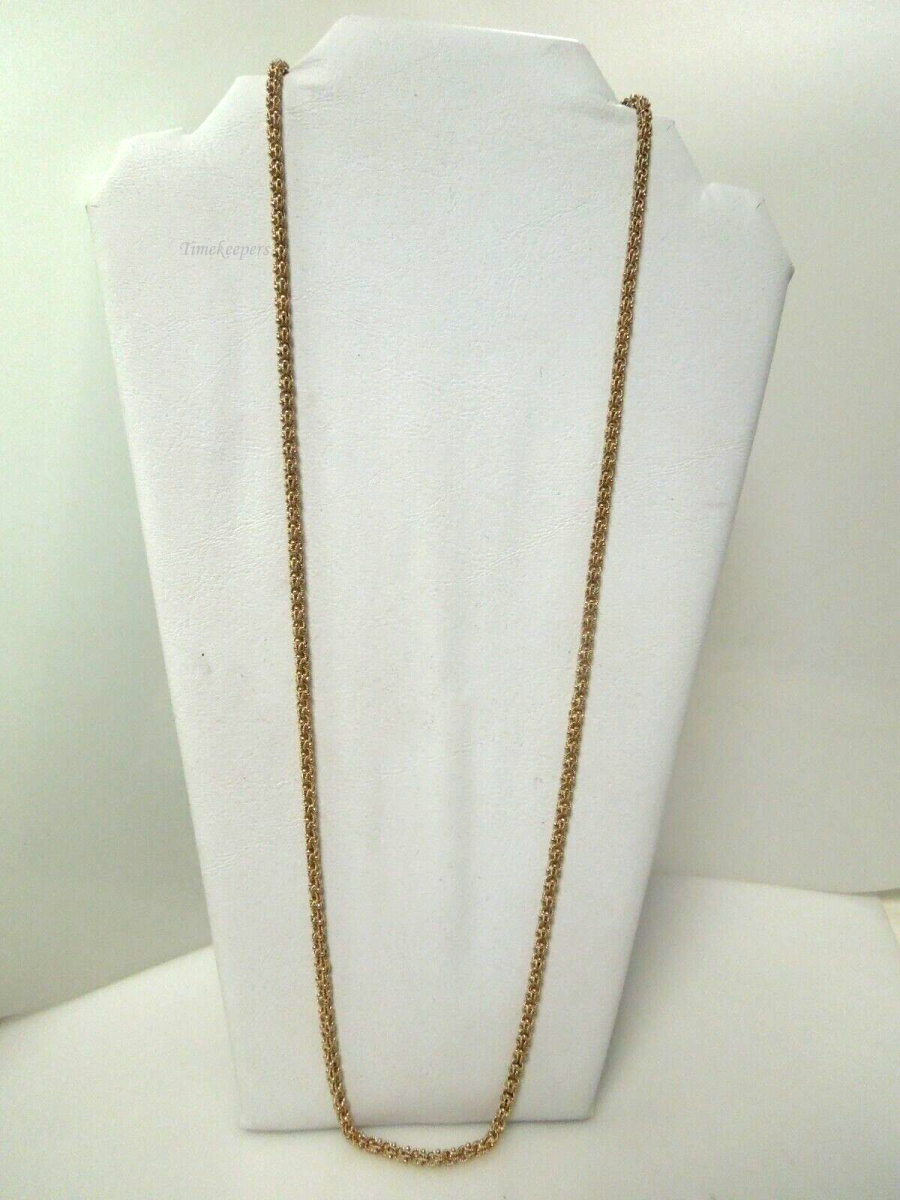 s554 Pretty 9kt Solid Gold 28" Turkish Chain Signed 36.9g