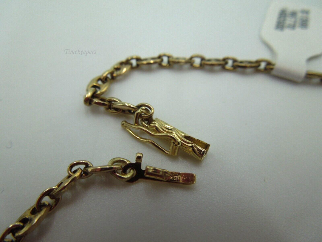 t227 24" Unisex 14kt Yellow Gold Anchor Chain