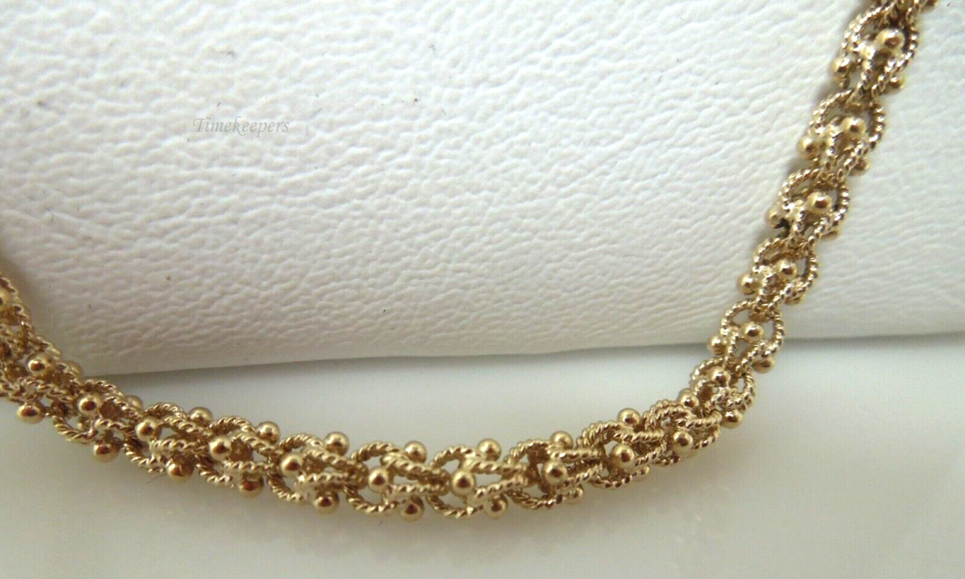 s554 Pretty 9kt Solid Gold 28" Turkish Chain Signed 36.9g