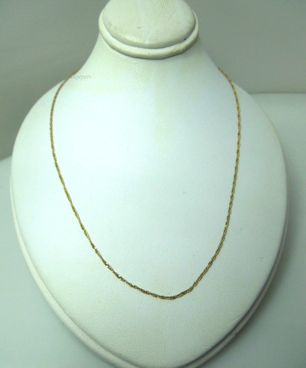 s779 14kt Yellow Gold 23.5" Chain .95mm Signed 1.4g,Unisex Gold Chain/Gift for Him/her  