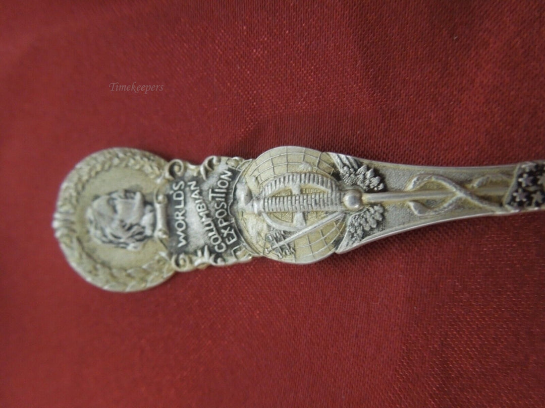 t096 1893 Columbian Exposition Sterling Silver Souvenir Spoon