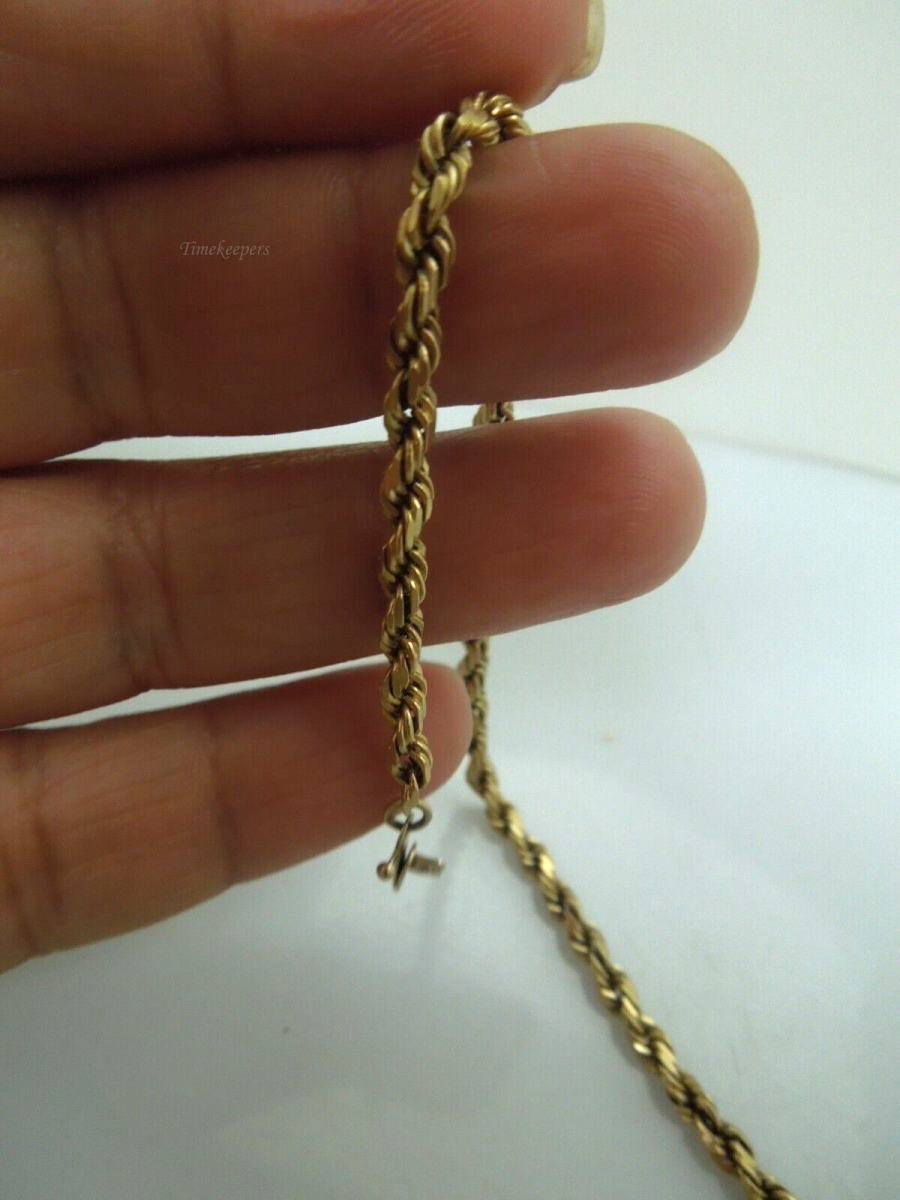 t085 14kt Yellow Gold Rope Bracelet 7",14kt GOld Bracelet,Rope Gold Bracelet in 14kt Gold